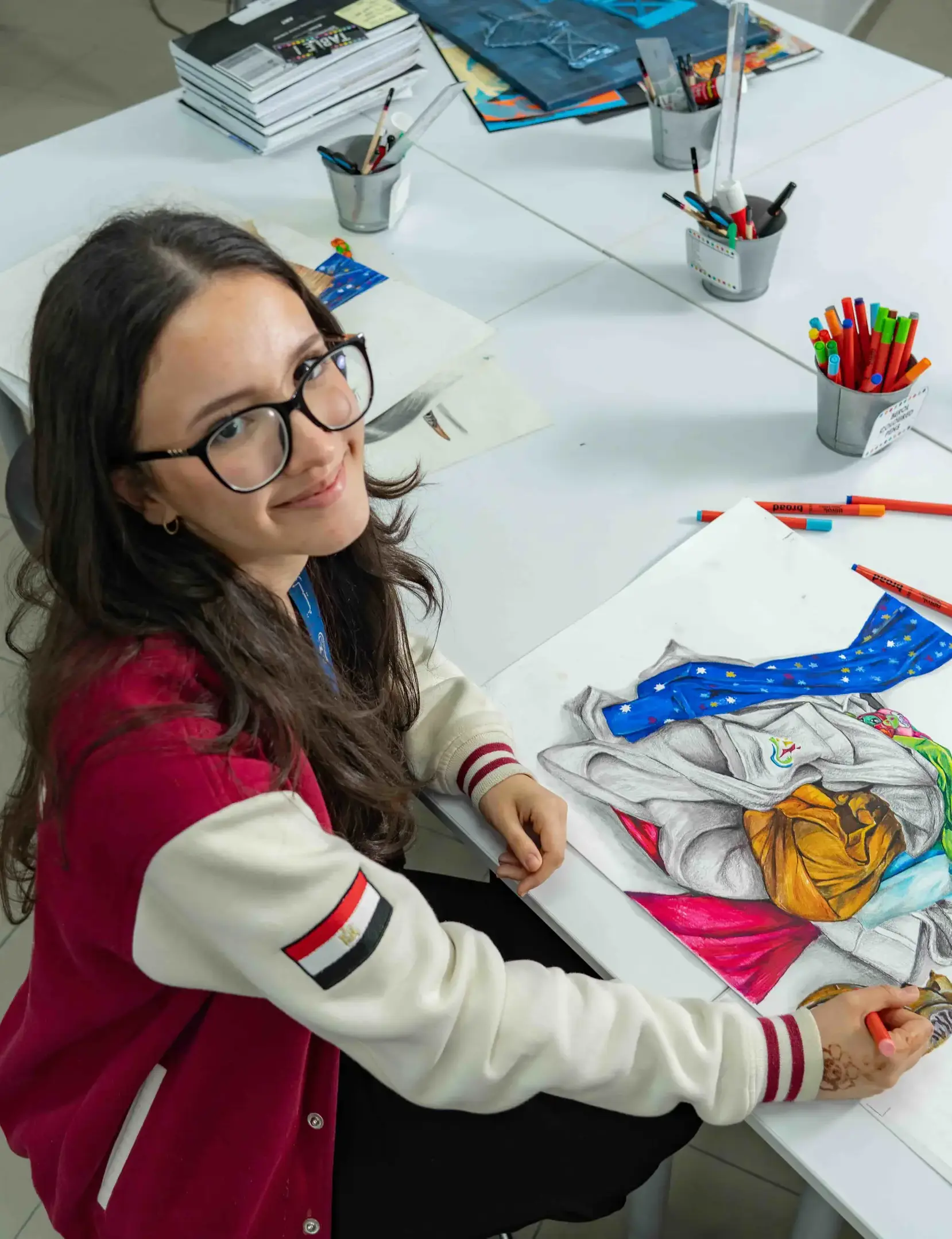 Student painting